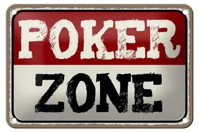 Produktbild von Blechschild Spruch 18x12cm Poker Zone Geschenk Dekoration