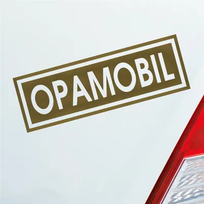 Produktbild von Auto Aufkleber Opamobil Oma Opa Enkel Familie Liebe 15x5 cm Gold Sticker Heckscheibenaufkleber