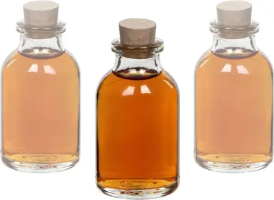 Produktbild von Mini Glasflaschen mit Korken 20ml 15 Stück 6x3cm | Deko Glasflaschen