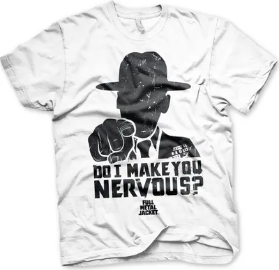 Produktbild von Full Metal Jacket - Do I Make You Nervous T-Shirt - Small - White