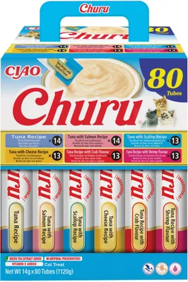 Produktbild von INABA Churu Tuna mix - Katze behandeln - 80x14g
