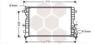 Produktbild von VAN WEZEL 02002165 Kühler Wasserkühler Motorkühler für LAND ROVER Discovery II (L318)