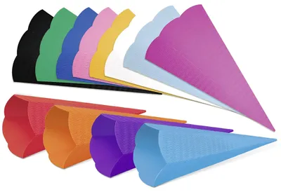 Produktbild von 3D-Schultüten 41cm VE=5 Stück weiß