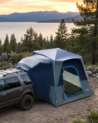 Image de Tente de toit pour voiture, pour 4 à 5 personnes, imperméable, dimensions : 305 cm x 245 cm