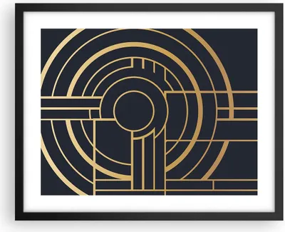 Produktbild von Gerahmtes Poster - Schwarzer Rahmen - Abstraktion Stück Modern - 50x40 cm - Wand Bild - Wanddeko - Wandbilder - Kunstposter - Wandposter - Bilderrahmen - Bilder - Kunstdruck - P2BAA50x40-4640