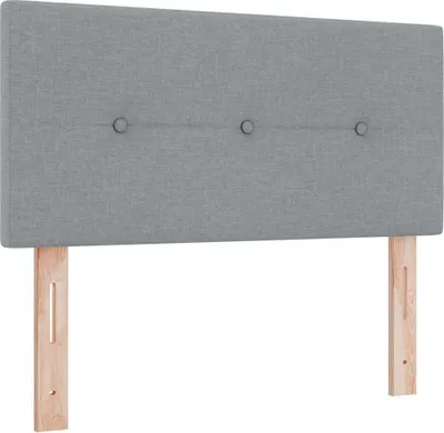 Obrázek produktu pro Výškově nastavitelné čelo postele Světle šedá 90 cm textil