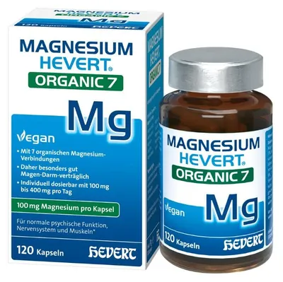Zdjęcie produktu dla Magnesium Hevert Organic, 7 kapsułek, opakowanie 120 kapsułek