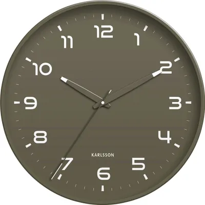 Produktbild von Karlsson - Wanduhr Orgullo - Armeegrün - Ø40cm