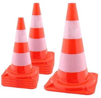 Produktbild von Verkehrspylon Pylon Hütchen Verkehrsleitkegel Warnkegel Markierungskegel Absperrkegel Warnbake Leitpfosten Lübecker Hut Parcours 9 Stück
