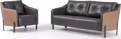 Produktbild von Sofagarnitur Dreisitzer Sessel Textilmöbel Arbeitszimmer Sitzgruppe Sofa