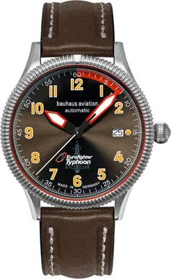 Produktbild von Bauhaus 2556-2 Herrenuhr Aviation BHA Eurofighter Automatik Dunkelbraun