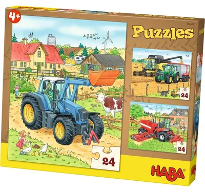 Produktbild von Puzzles Traktor & Co. 3 Motive je 24 Teile