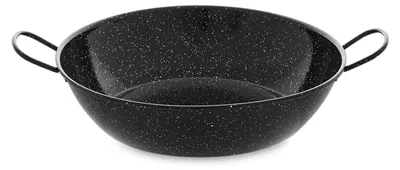 Schwenkpfanne aus emailliertem Stahl, 34 cm, schwarz