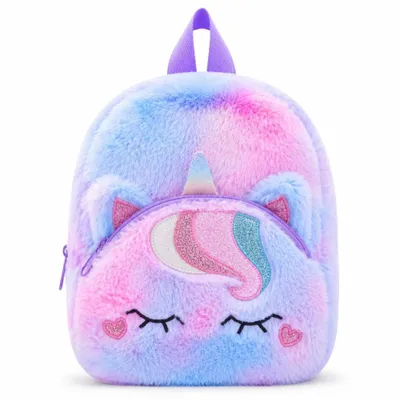 Imagen del producto de Mochila Wiztex Unicorn - Mochila morada para niños con diseño tridimensional de unicornio
