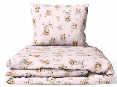 Immagine prodotto di Set Biancheria da Letto per Lettino 90 × 120 cm + Federa 40 × 60 cm – 100% Cotone per Neonato e Bambino