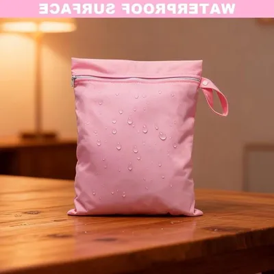 Wiederverwendbare wasserdichte Tasche für Schwimmen, 40 x 30 cm, mit Reißverschluss, ideal als Wickeltasche