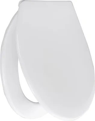 Produktbild von WC-Sitz Berlin mit D-förmigem Toilettendeckel, Duroplast, weiß, 36,5 x 43 cm (B x T)
