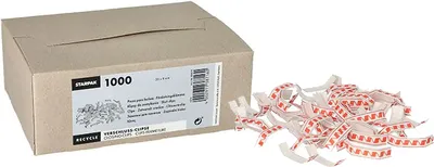Image de Clips de fermeture STARPAK Longueur : 33 mm rouge/blanc 1.000 pièces