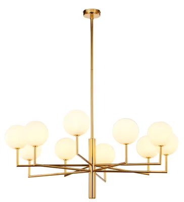 Immagine prodotto di Lampadario FEME bianco e oro 10xG9x15W in metallo, dimensioni: 110x100x100 cm, IP20 Jupiter
