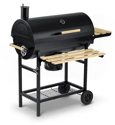Productafbeelding van Houtskoolbarbecue Grillwagen - Met Thermometer - 70x35 cm Grilloppervlak - Voor Buiten