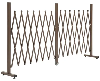 Produktbild von Scherengitter Absperrgitter Scherensperre Ausziehbar 52-405Cm Garten Alu Braun H103,5Cm