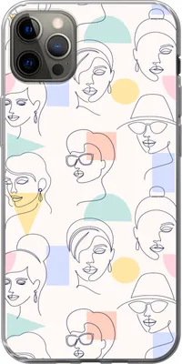 Produktbild von MuchoWow® Handyhülle Schutzhülle Hülle für Telefoonhoesje iPhone 12 Pro Max Mädchen - Frauen - Muster - Pastell - Mädchen - Kinder - Kind - Kind Silikon Softcase Handy Hülle - Hartschale