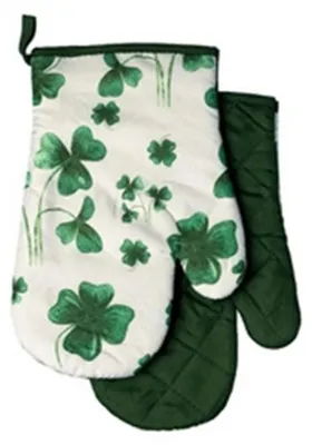Produktbild von Ofenhandschuhe, Küchenhandschuhe mit Magnet Leaves Kleeblätter