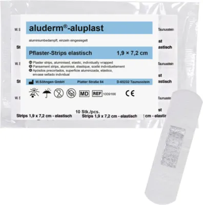 Produktbild von aluderm Pflasterstrip aluplast 1009166 1,9x7,2cm el. 10 St./Pack.