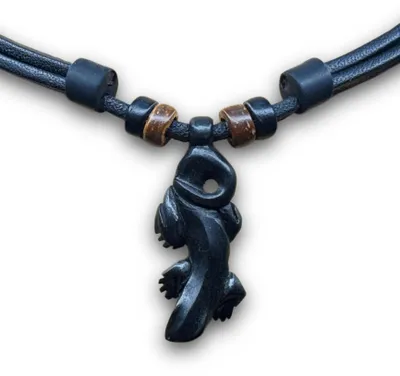 Produktbild von HANA LIMA | Surferkette Gecko Kette Leder Halskette Herren Damen Schmuck