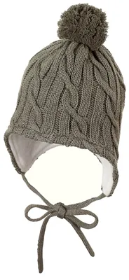 Immagine prodotto di Berretto da lana uniscex per bambini, con pompon, verde scuro, taglia 47