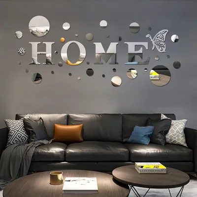 Produktbild von 3D Acryl Wandsticker, Spiegel Effekt, 36 Stück, für Wohnzimmer