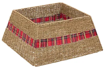 Imagen del producto de vidaXL: Adorno para árbol de Navidad, cuadrado, color natural, 70 x 70 x 28 cm