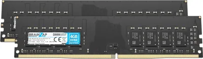 Zdjęcie produktu dla BRAINZAP 8GB (2x4GB) DDR4 2133MHz PC4-2133P-UC0-10 DIMM CL15 1Rx8 1.2V, pamięć RAM (moduł pamięci) bez bufora, nieekorowana, przeznaczona do komputerów stacjonarnych