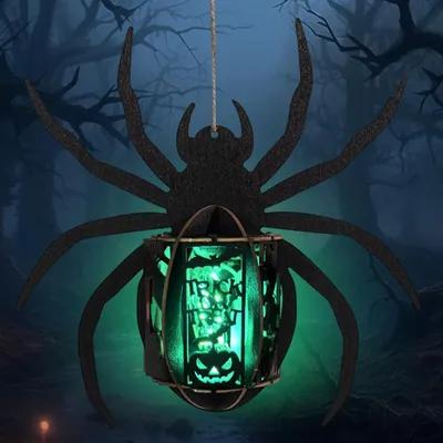 Productafbeelding van Doe-Het-Zelf Houten Halloween Lantaarn Knutselset voor Kinderen