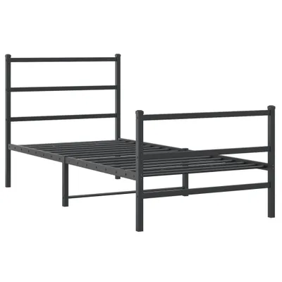 Obrázek produktu pro Postel s čelem a nohou kovová 90x200 cm