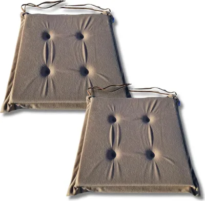 Image de Lot de 2 coussins chaise rembourrés 40x40x3 cm siège antidérapant 1009