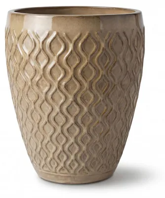 Produktbild von Provencelia Keramik Pflanzkübel Phenix Beige, Ø41 x H55 cm, frostbeständig, handgefertigt, glasiert, Outdoor, Garten, Terrasse, winterfest
