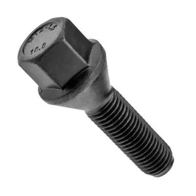 Immagine prodotto di Bullone ruota, M12x1,50, lunghezza filettatura: 35 mm, collare conico, SW17, nero
