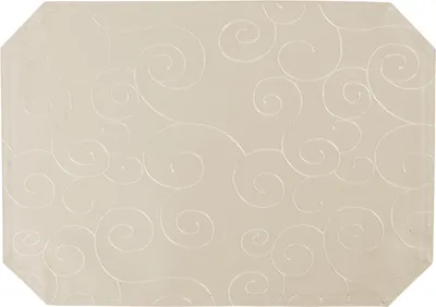 Produktbild von Tischset creme sand 35x50 cm Struktur damast Ornamente Platzset bügelfrei Deckchen