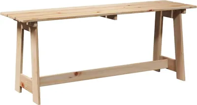Produktbild von vidaXL Bank Outdoor Natur 119 x 37 x 47 cm Massives Kiefernholz