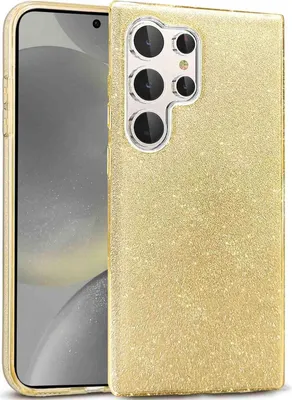 Produktbild von Handy Case für Samsung Galaxy S25 Ultra Hülle Glitzer Cover TPU Schutzhülle, Gold