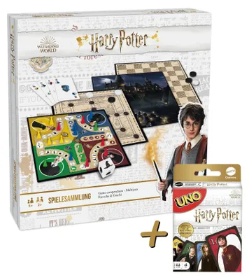 Produktbild von Harry Potter - Spielesammlung + UNO Kartenspiel