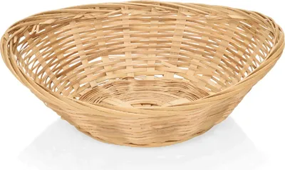 Produktbild von Tischkorb / Brotkorb oval beige Holz 23,5 x 18,5 x 6 cm