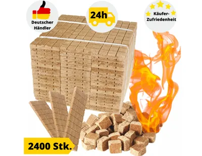 Produktbild von Kaminanzünder Anzünder Anzündwürfel 5 kg Grillanzünder Ofen Holz Kohle 2400Stk.