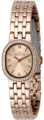 Obrázek produktu pro Invicta Angel 48137 Dámské Hodinky - Quartz Hnutí - Nerezová Ocel se Růžovým Zlatým Ciferníkem - 20 mm