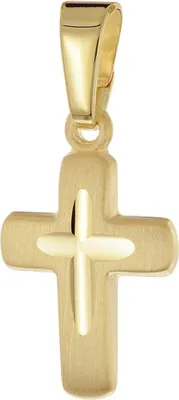 Produktbild von trendor 21316 Kinder Kreuz-Anhänger Gold 585 / 14K 12 mm
