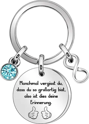 Produktbild von Inspirierendes Schlüsselband Edelstahl mit Spruch für Frauen