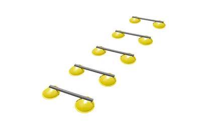 Produktbild von Trainingshilfe Hürdenset Kraft Ausdauer 5 Hürdenstangen 10 Hütchen +Beutel