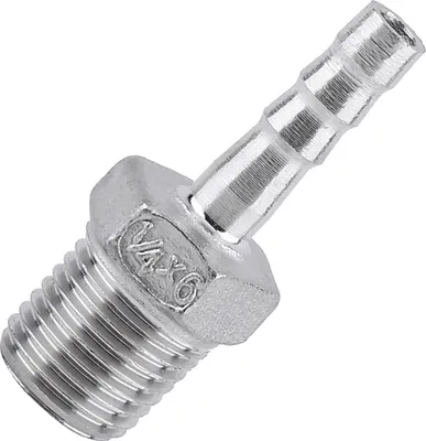 Obrázek produktu pro Ocelová hadicová tvarovka s vnějším závitem (1/4 "x6mm)