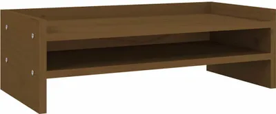 Produktbild von vidaXL Monitorständer Honigbraun 50x24x16 cm Massivholz Kiefer